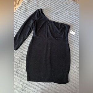 Charlotte Russe Black One-Shoulder Dress